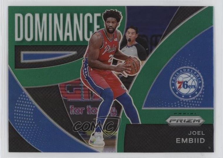 2021-22 Panini Prizm Dominance Green Prizm Joel Embiid #24 11es