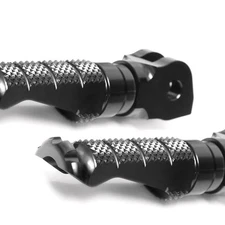 Black R-FIGHT Riser Front Foot Pegs For Yamaha MT-09 Tracer 900 13-15 16 17