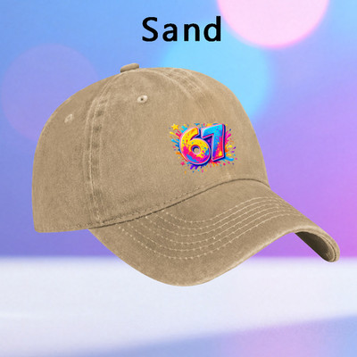67 Paint Splash Number Dad Hat Birthday Adjustable Baseball Cap