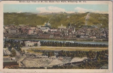 Bird's Eye View State Fair Park Wheeling West Virginia WV Fairgrounds Postcard