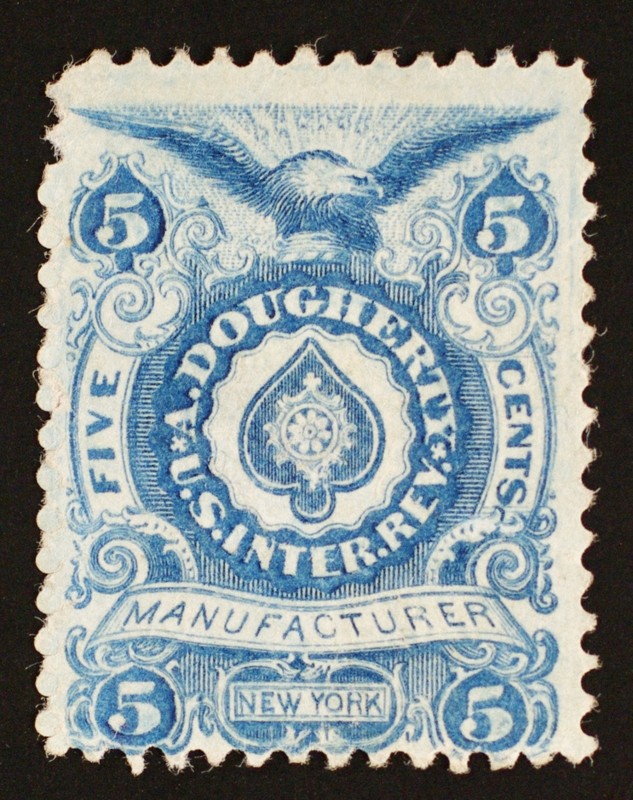 RU4a 5c Andrew Dougherty US Revenue Playing Card Match & Medicine Private Die