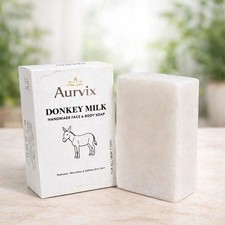 Jabón de leche de burro hecho a mano barra hidratante facial y corporal 3x100 g cuidado natural de la piel