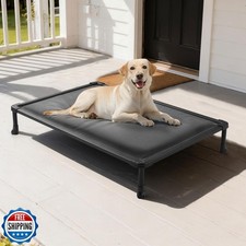 Veehoo Chewproof Elevated Dog Bed, Durable Raised Pet Cot with Soft PP Cotton