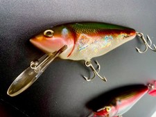 Original Vintage Balsa Bagley Monster Shad Glitter Rainbow Trout Lures