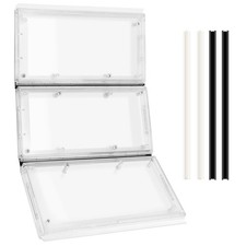 3-Panel Airseal Pet Door Replacement Flap,4 Durable Spare Rubber Strips,Compa...