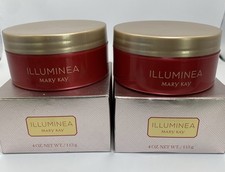 Lot Of 2 New In Box Mary Kay Illuminea Body Souffle Lotion Jar 4 oz 157498