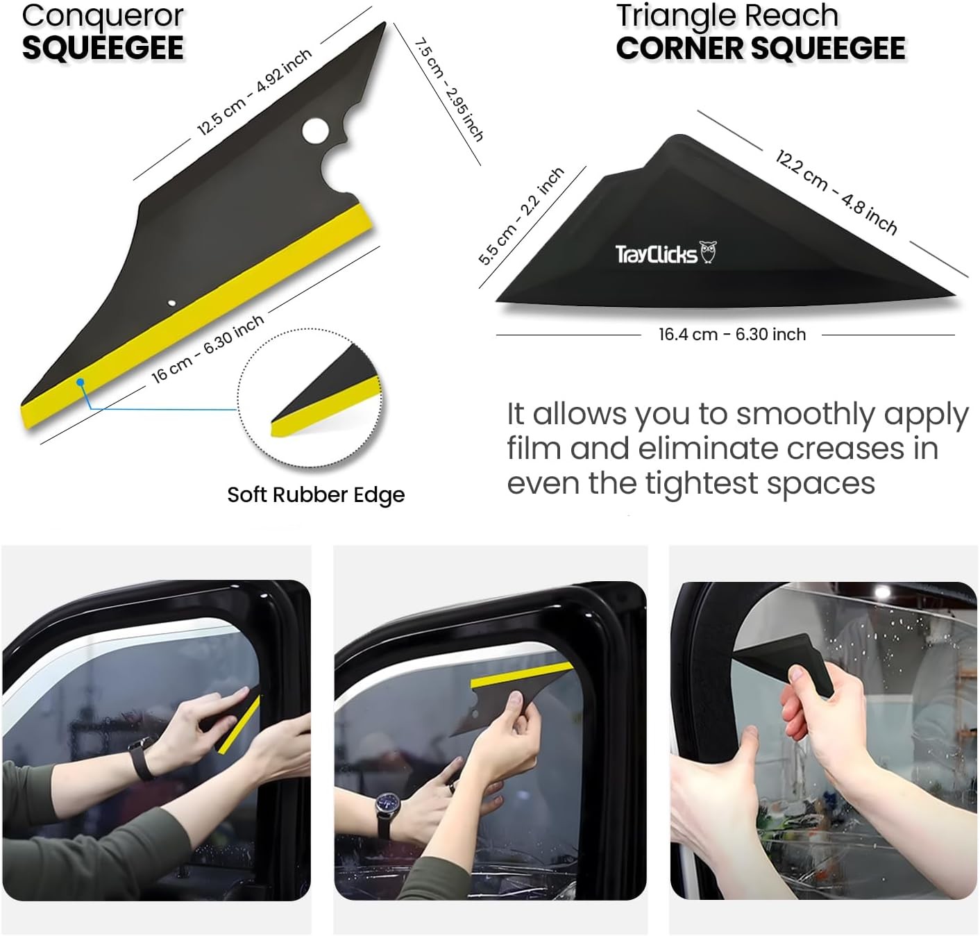 Car Window Tint Tool Kit, Squeegee, Scraper & Film Cutter for Vinyl Wrap