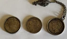 Lot of 3 Morgan/Peace Silver Dollars-1889 1922 1926-damaged and need cleaning