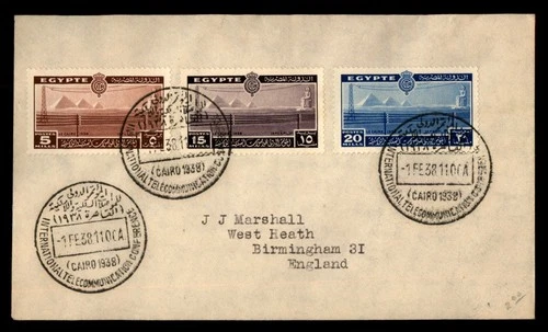 Mayfairstamps Egypt 1938 Cairo Telecommunication Conference Tri Frank First Day