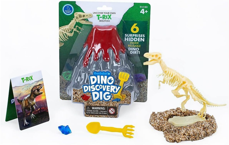 Learning Resources GeoSafari Jr. | Kit Scavo Dinosauro Triceratopo | Gioco Scientifico Per Bambini 4+ | Scava E Scopri