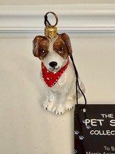 Border Collie Dog Glass Christmas Ornament - Pet Set - Joy To The World Poland