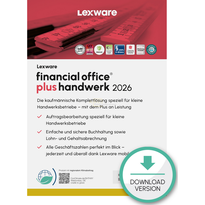 Lexware Financial Office Plus Handwerk 2026 Abonnement Lizenz 1 Pc 1 Jahr (Download) - Bild 2