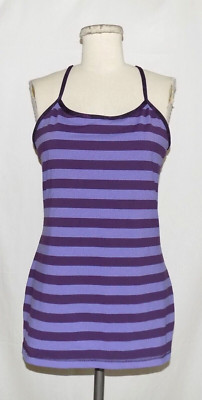 Lululemon Power Y Tank Micro Macro Stripe Deep Zinfandel / Beautiful Baroque 12