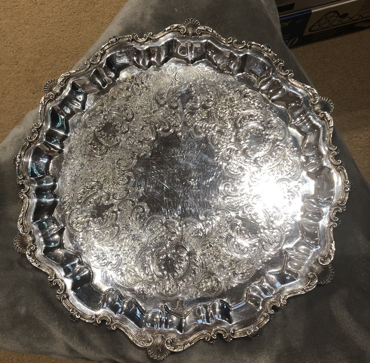 Vintage Friedman Silver Co Butlers Serving Tray Silver Plated