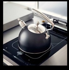 Stellar Stove Top Ebony 2.5L Whistling  Kettle - Everhot Approved