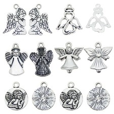 30 pcs Retro Silver Alloy Angel Fairy Mixed Pendant Charms Jewelry DIY Crafts