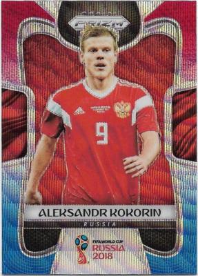 2018 Panini FIFA World Cup Blue Red Wave Prizm (166) Aleksandr