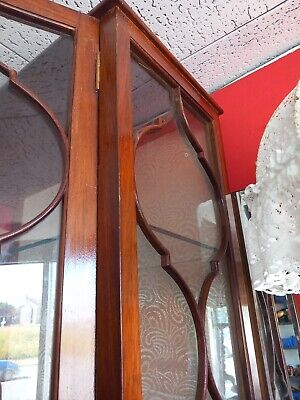 Buy An Antique Edwardian Double Door Show Case Display Cabinet With Lock