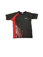Tilos Men's Eco-Friendly 6oz. Anti UV Short Sleeve Rash Guard Size XL Red/Black