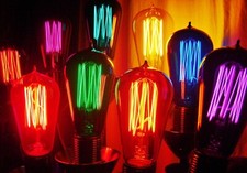 Light Bulbs - Antique Replica Light Bulbs - ST58 Squirrel Cage - Color Variety