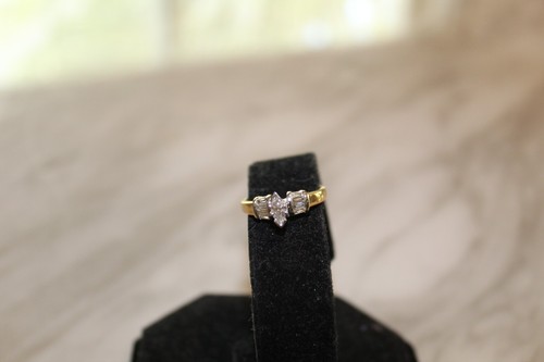 14K Gold Marquise Diamond ring