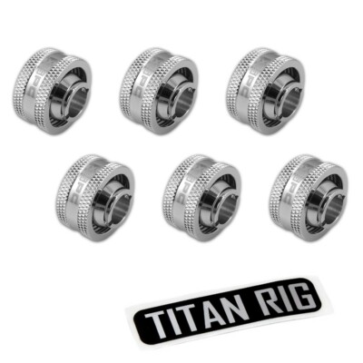 XSPC G1/4'' 1/2'' ID, 3/4'' OD Fitting V2, Chrome, 6pk