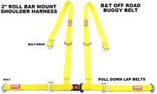 Buggy Off Road 2 Seat Belt 4 Point Bt Roll Bar Mount Harness Yellow Rdn Buggy Off Road 2 Seat Belt 4 Point Bt Roll Bar Mount Harness Yellow Rdn