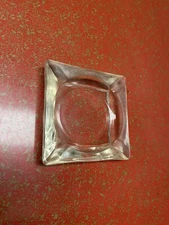 Vintage Clear Square Ashtray