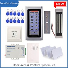 Metal RFID Keypad Door Entry Systems Kit 600lbs Electric Magnetic Lock 110V