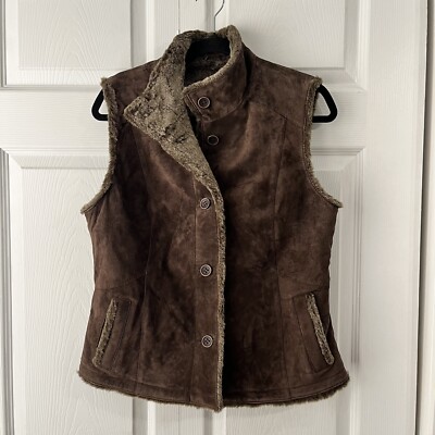 Veste En Daim Eddie Bauer Seattle Taille XL - Coupe Trucker Marron Clair, Occasion Très Bon état