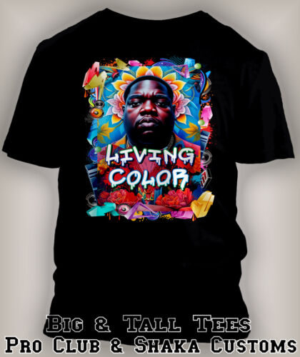 Biggie in Living Color Hip Hop Music Tribute Tee Shirt Street Wear Big Tall Sm - Picture 8 of 12