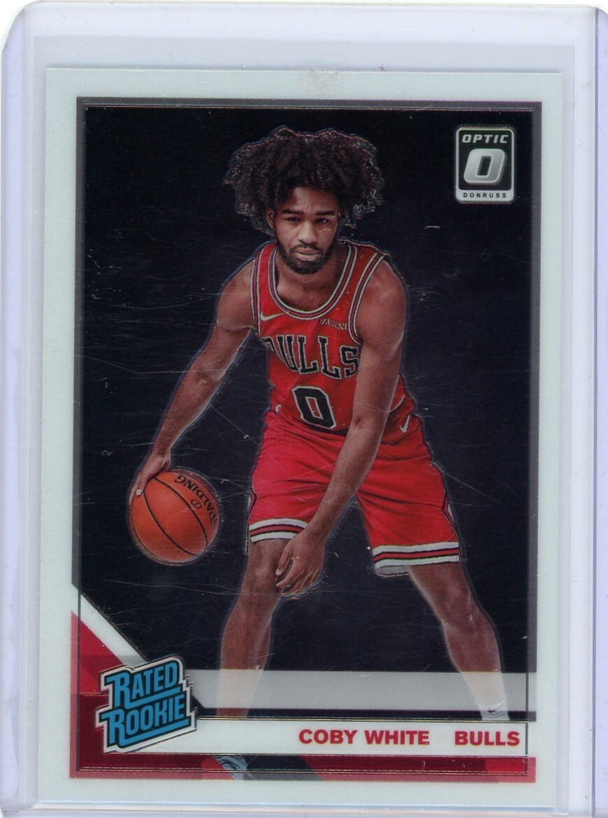 2019-20 Panini Donruss Optic Coby White Chicago Bulls Rated Rookie Base Card 180