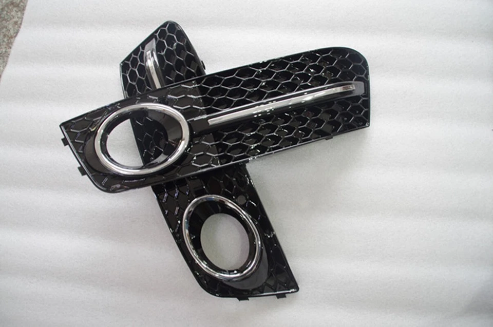 Für Audi A4 B8 2008-12 RS4 Stil Kühlergrill Frontgrills+Nebelscheinwerfer Grill - Bild 4 von 4