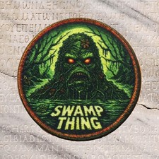 Swamp Thing Classic Horror Patch - Sci-Fi Monster Movie Iron-On Applique, Retro
