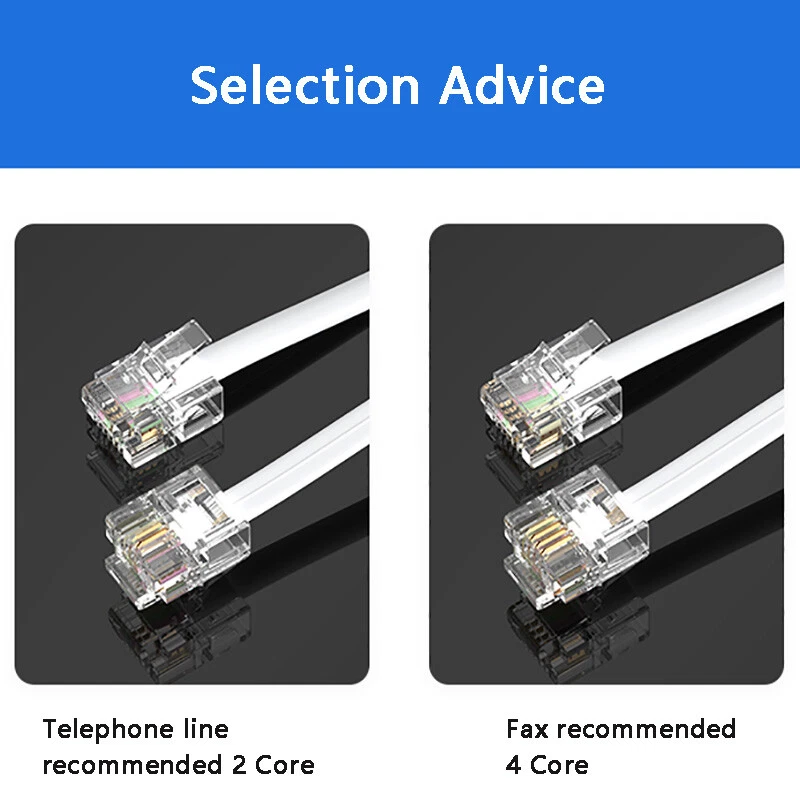 RJ11 to RJ11 Cable ADSL BT SKY Broadband Modem Internet DSL Land Line Lead - Image 2 of 4