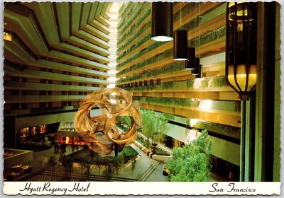 Hyatt Regency Hotel San Francisco California CA Atrium And Lobby Living Postcard