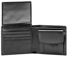 RFID Blocking Leather Bifold Wallet for Men with Zipper and Coin Pocket Wallet