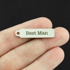 Best Man Stainless Steel Charms - BFS015-7139