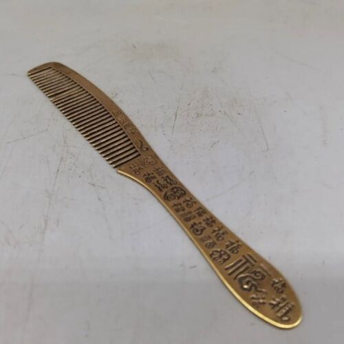 Pure Copper Comb  Improve Dandruff Health Care Hair Handmade Comb Anti-Static - Picture 1 of 7