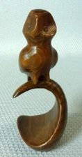 Hand Carved Wood Carving Owl Signed Correne Willy