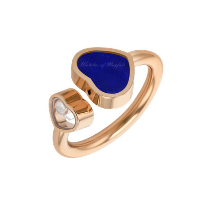 Chopard - Happy Hearts Rosen Gold Lapis Lazuli Ring 829482-5510