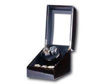 Uhrenbeweger "Swing" für 2 Uhren Ebony-Wurzelholz