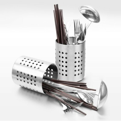 Edelstahl-Utensilienhalter Für Die Küche – Silberfarben, Stabil & Platzsparend
