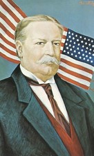 William H Taft 27th US President Portrait Morris Katz 1969 Postcard