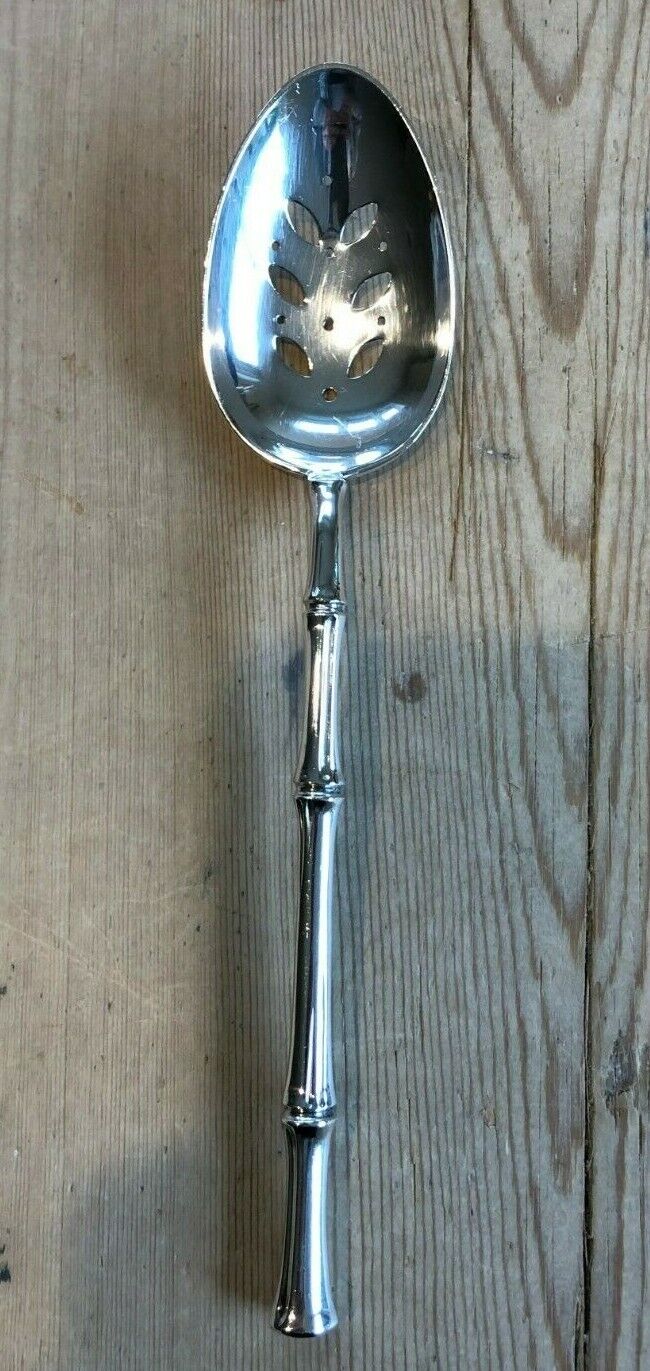 Tiffany & Co. Sterling Silver Bamboo Pierced Serving Spoon