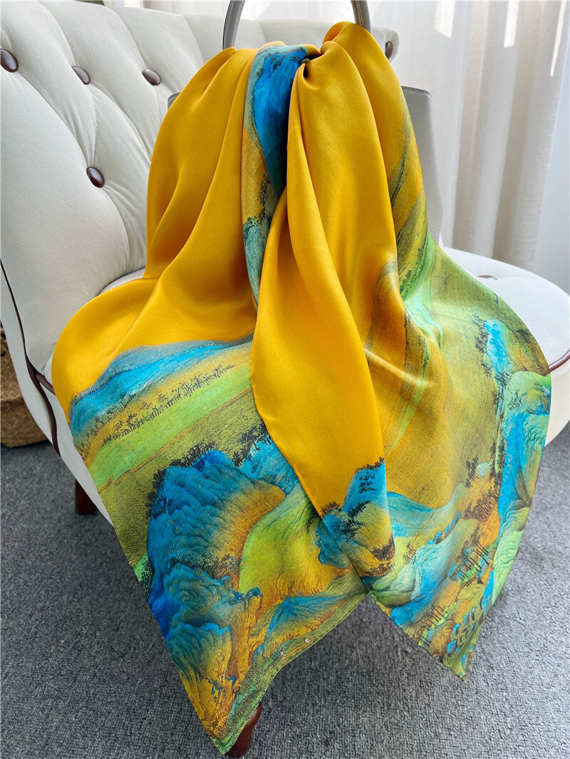 Silk Scarf Top (90cm*90cm) Fashion New Square Silk