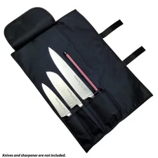 Heavy Duty 3 Slot Synthetic Leather Knife Roll Case Bag Carrier MADE IN PORTUGAL