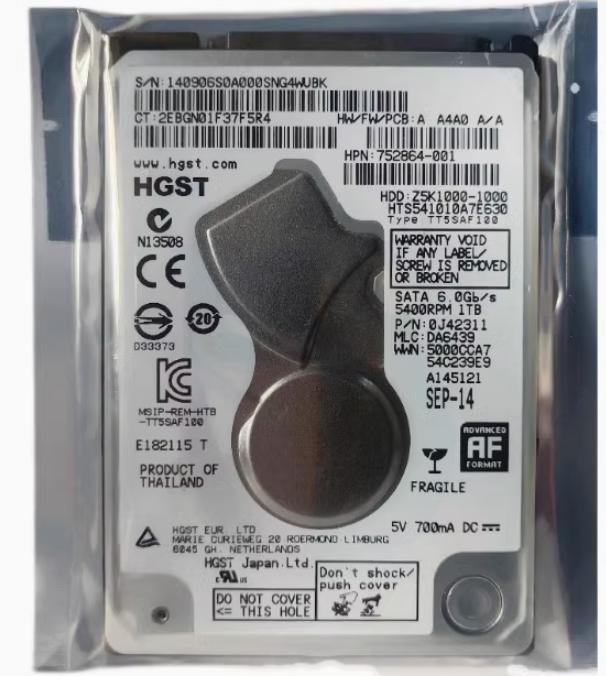HGST HTS541010A7E630 Laptop Hard Drive 2.5inch 1TB 5400 RPM 7mm