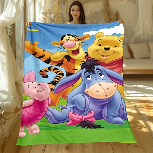 Manta de franela para niños 3D Winnie Pooh manta de dormitorio manta para dormir regalo - Imagen 9 de 13