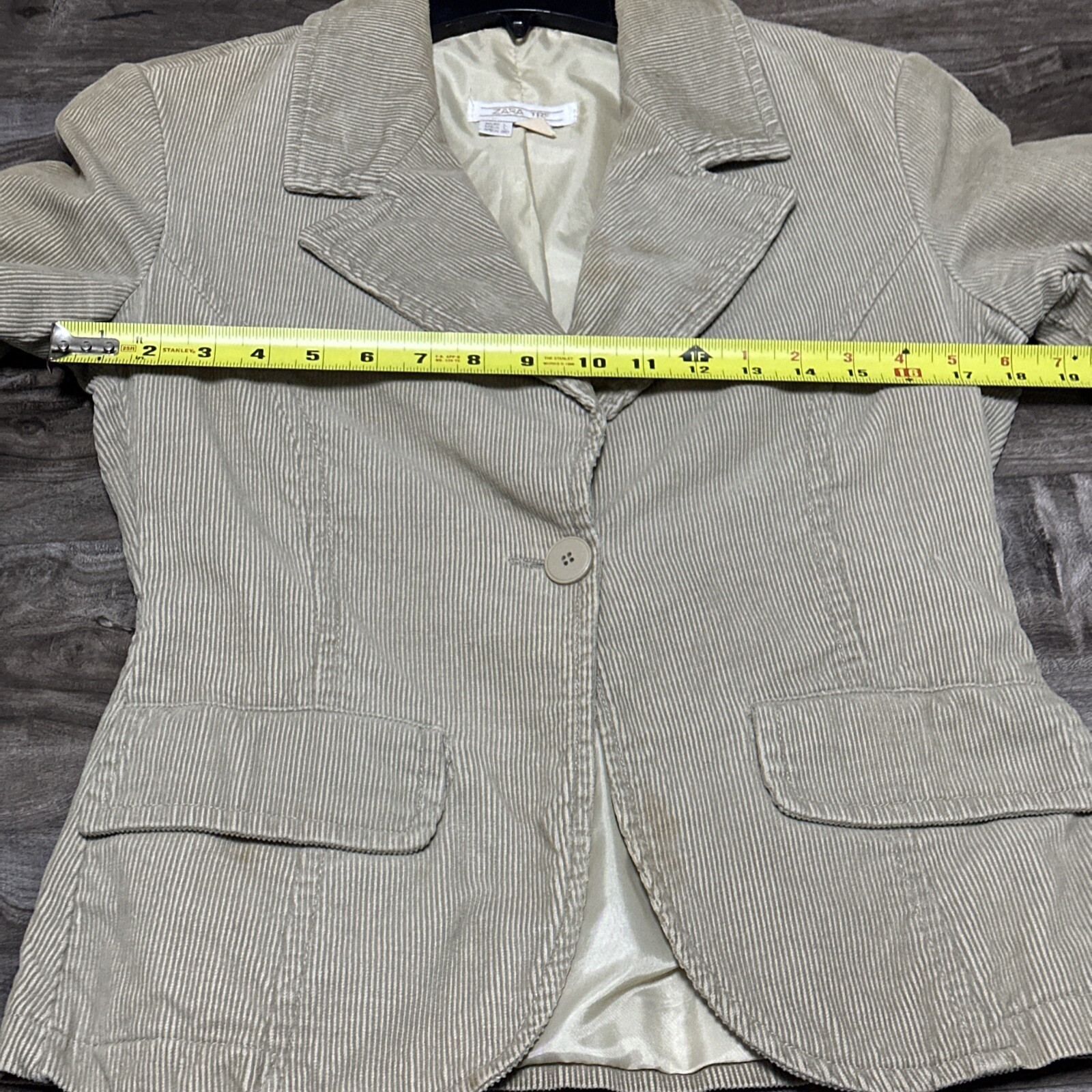 Zara Basic  Beige Corduroy Jacket size Large - image 18